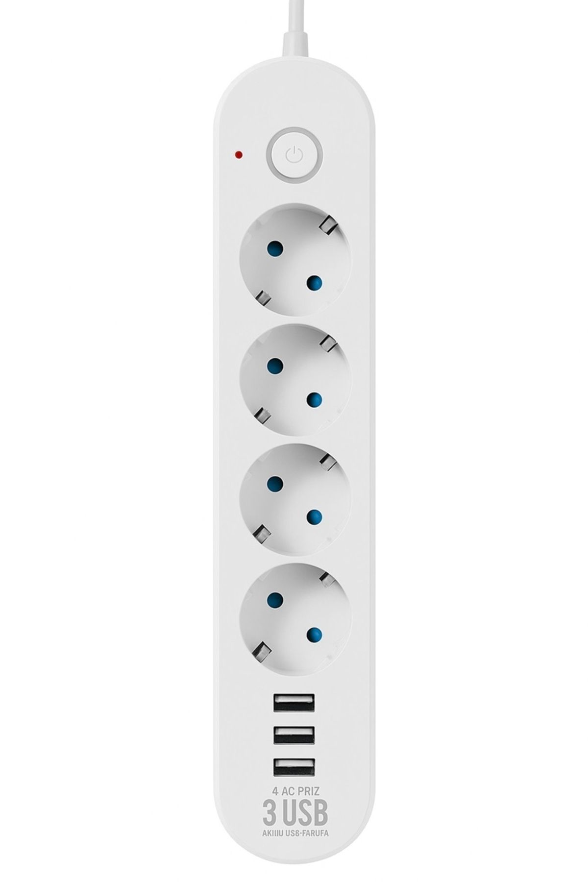 CVS Usb Çıkışlı 3'lü 2 Metre Kablolu Akım Korumalı Priz 10a-2500 Watt
