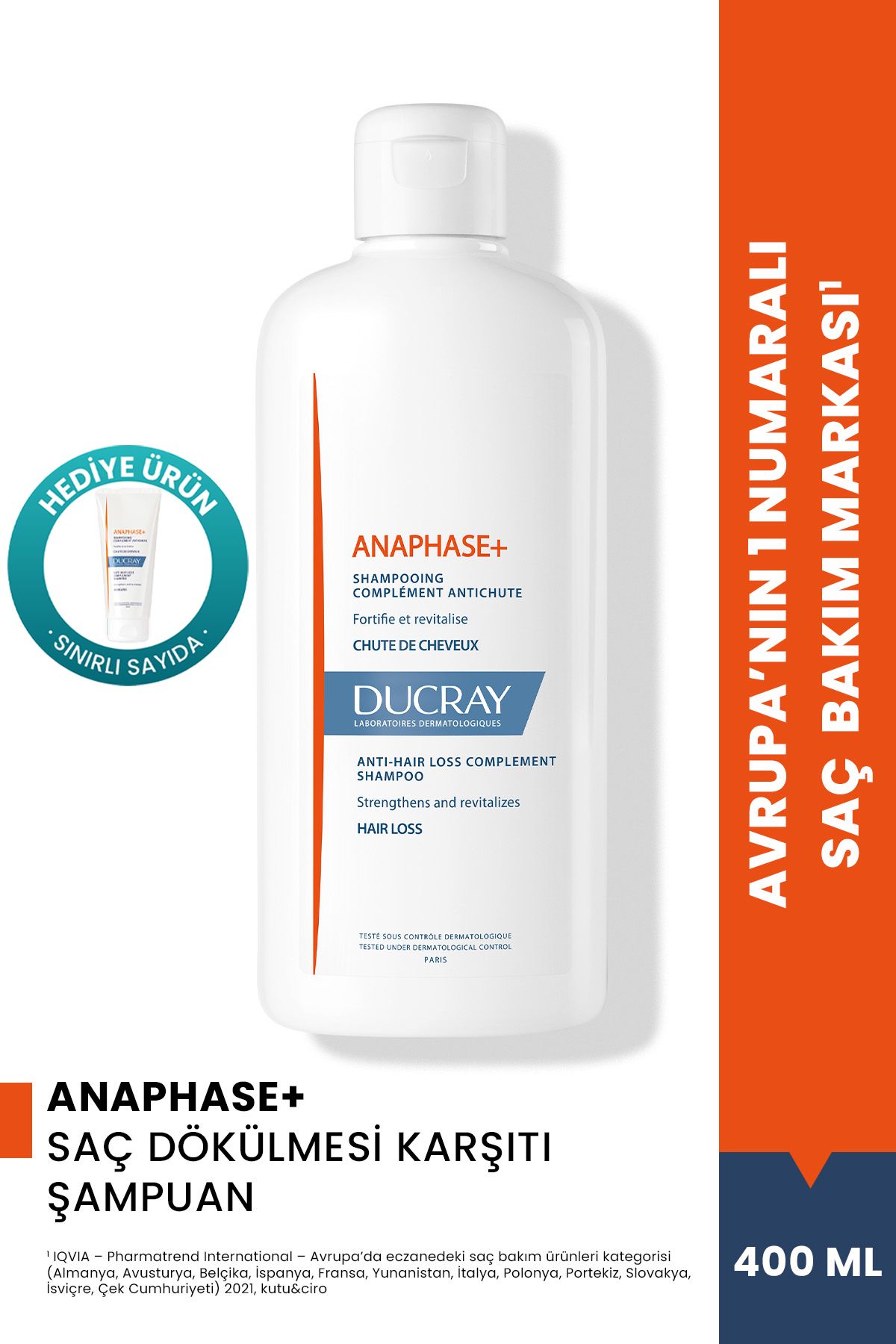 Ducray Anaphase Saç Dökülmesi Karşıtı Şampuan 400mlx Anaphase Saç Dökülme Karşıtı Şampuan 100 ml