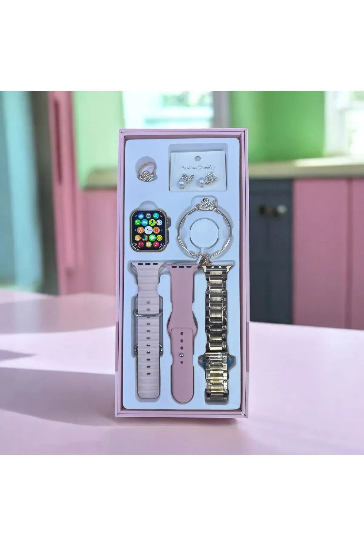 pukotech G39 mini Kadın Akıllı Saat Flamingo Kolye Hediyeli Ios ve Android Uyumlu G39 mini