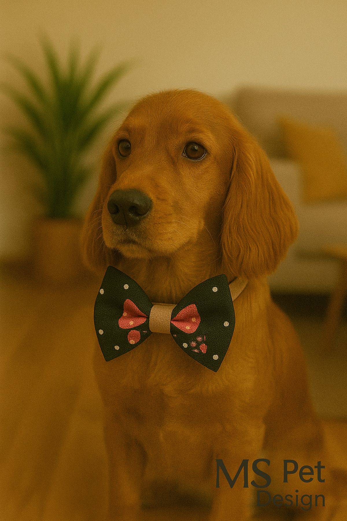 MS Pet Design Ayarlanabilir Kedi Köpek Papyonu