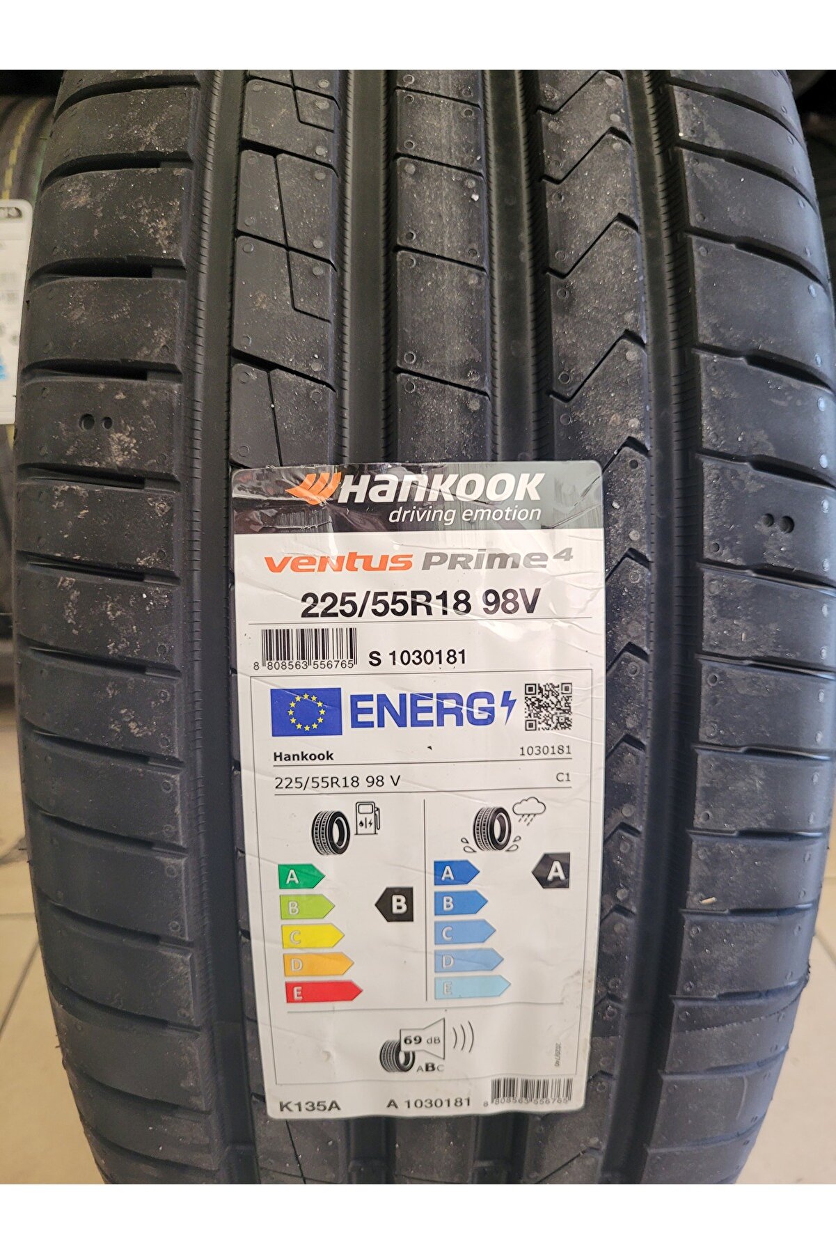225/55r18 VENTUS PRİME 4 K135 98V Set Olarak (4 ADET) A seri 69db 2025 Üretim