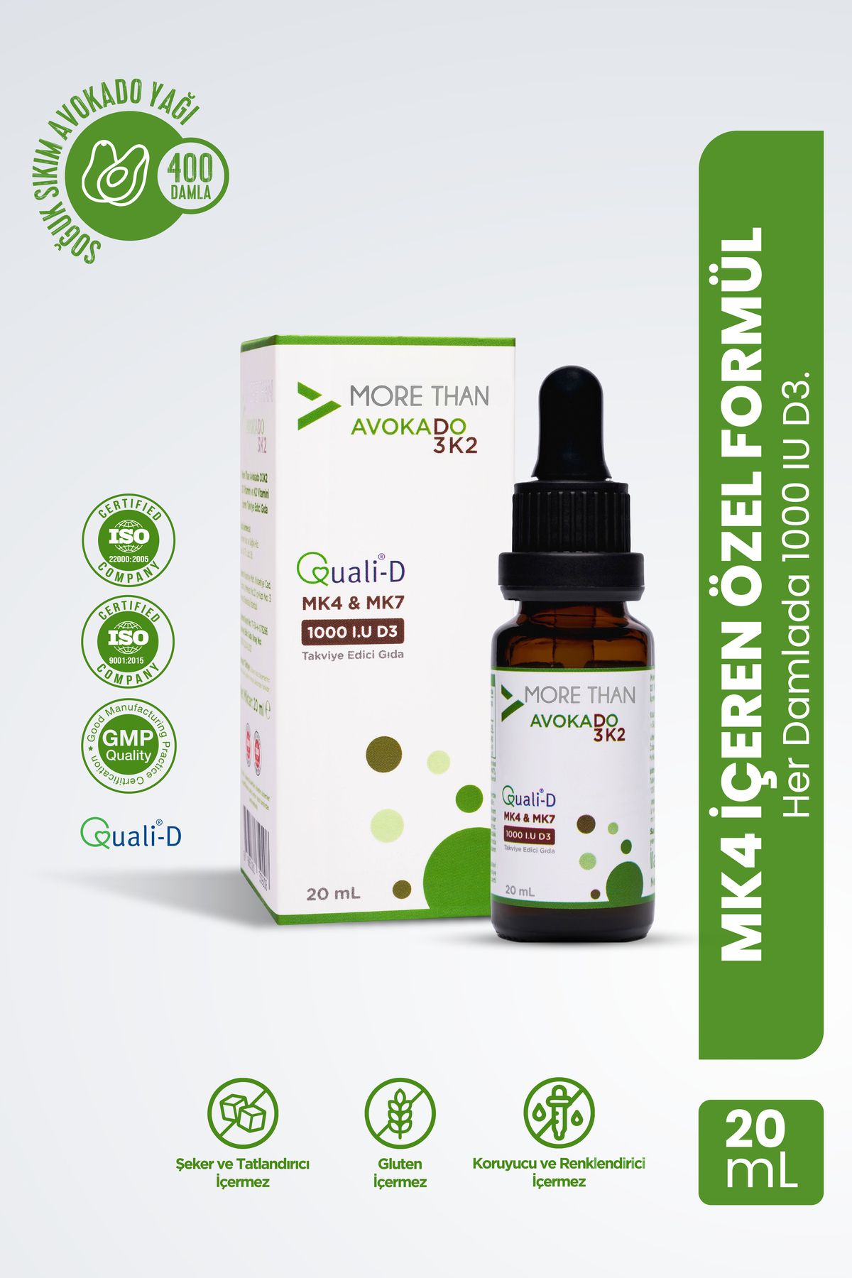 MORE THAN Avokado D3k2 20 ml Damla