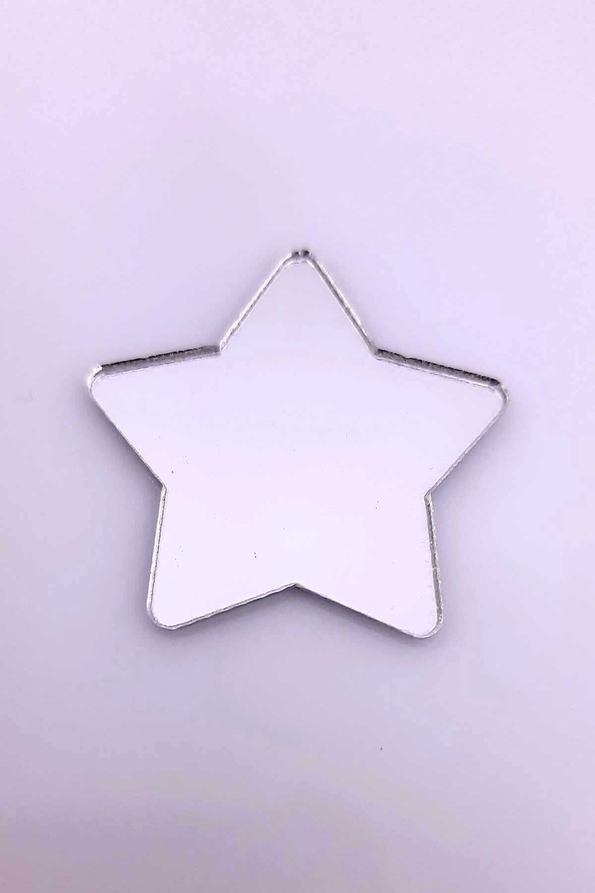 Aker Hediyelik Tavan Süslemesi 2cm Gümüş Pleksi Yıldız Kalp Dekoratif Ürün Oval Yuvarlak 10lu Bulut Tagrimı