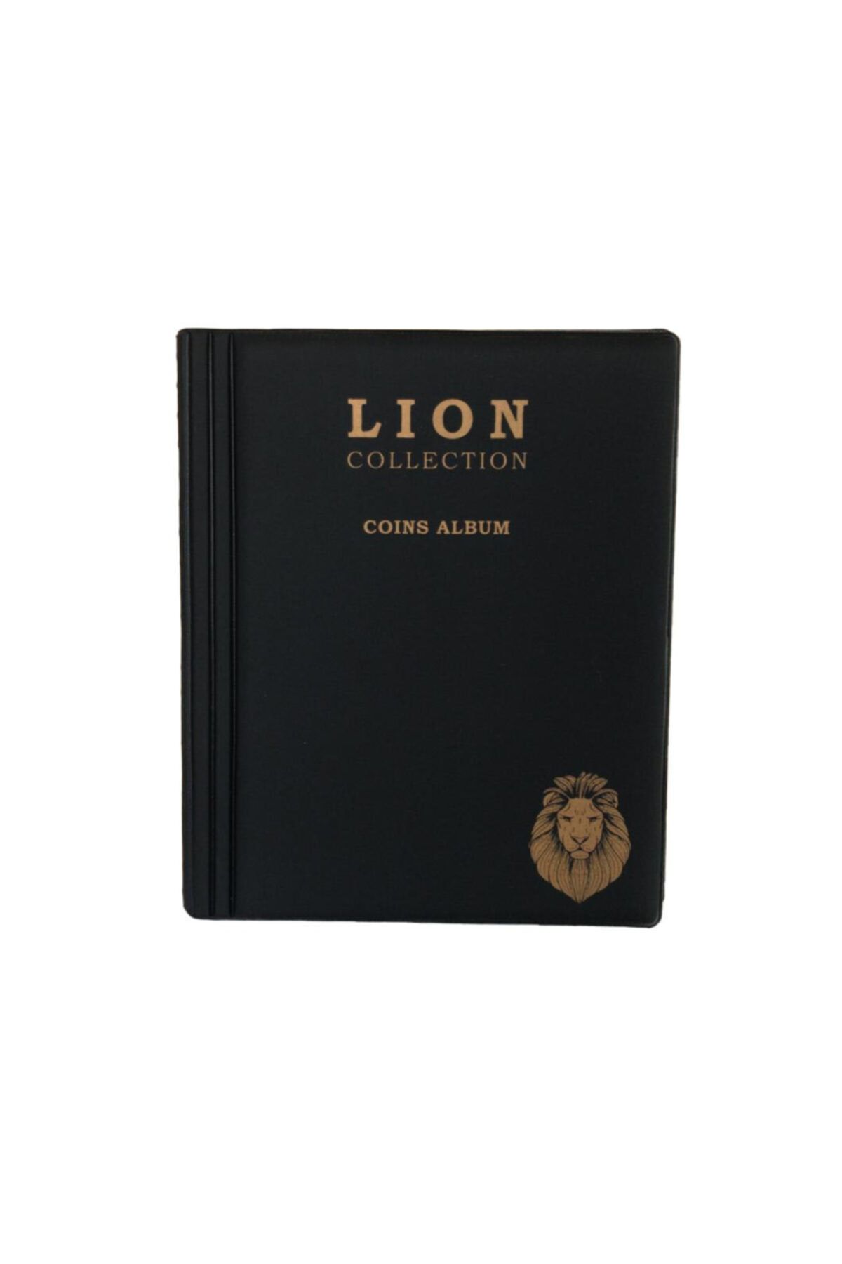 Lion Marka Madeni Para Cep Albümü 10 Sayfa - 120 Cepli - Siyah