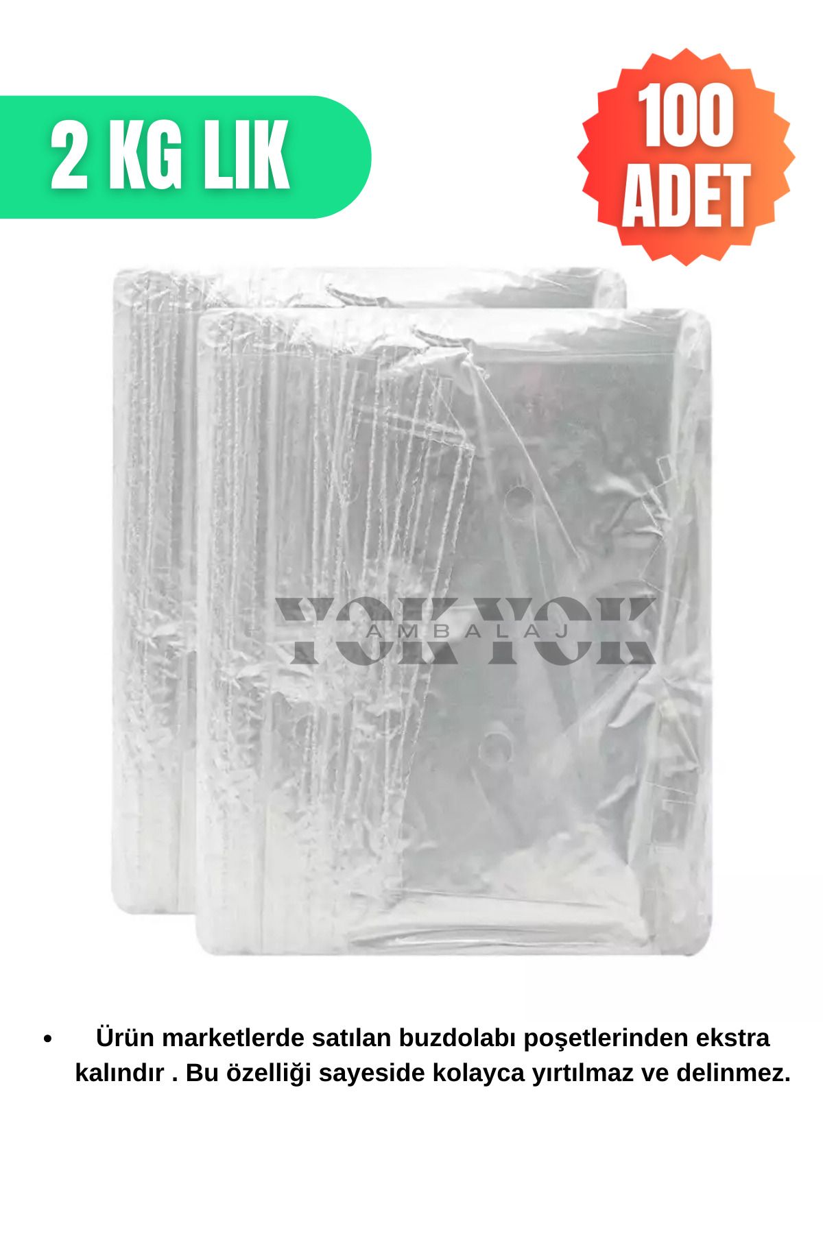 YOK YOK AMBALAJ Naylon Torba 23x36cm Ikilik Şeffaf Şeker Bakliyat Bakkaliye Torbası/dolap Poşeti Kalın (100 Adet)