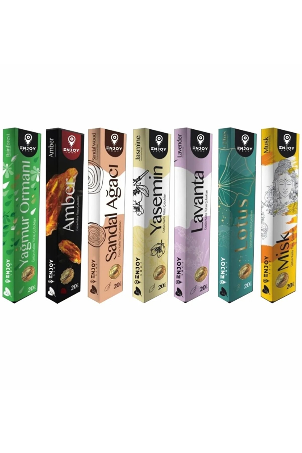 Aura 140 Adet Karışık Tütsü Kayığı - Doğal Aromalar