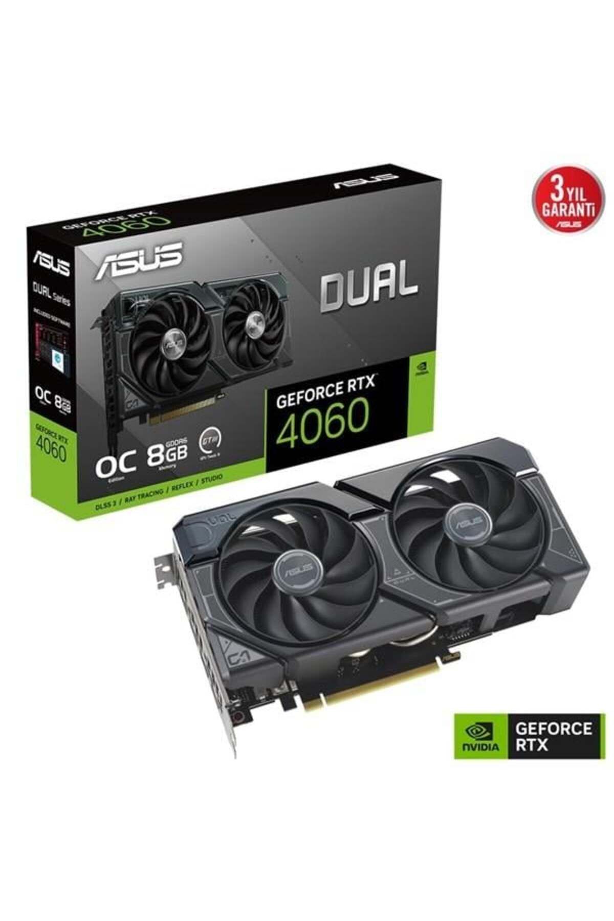 ASUS Rtx4060 8gb Dual Rtx4060-o8g-evo Gddr6 128bit Hdmı Dp Pcıe 4.0