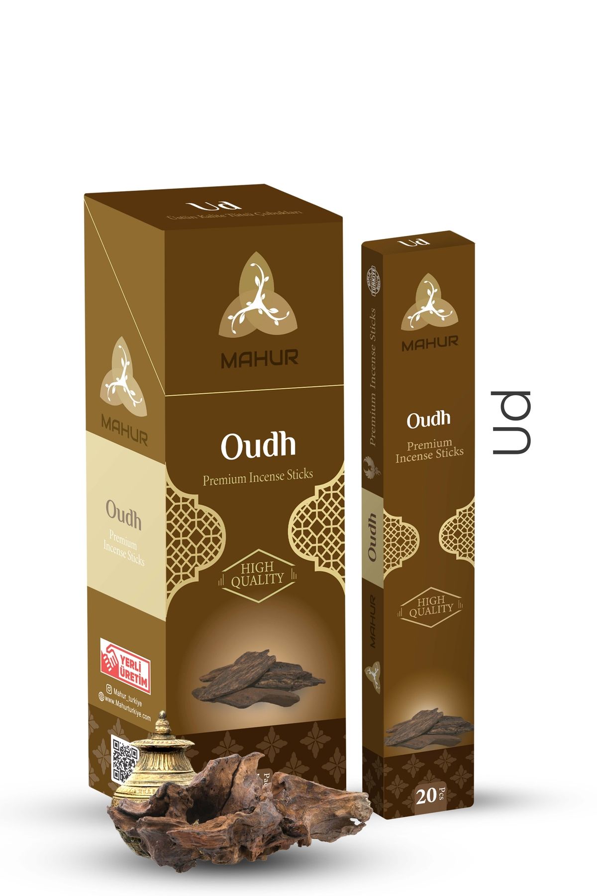 MAHUR Ud (Oudh) Çubuk Tütsü - 20 Adet Çubuk