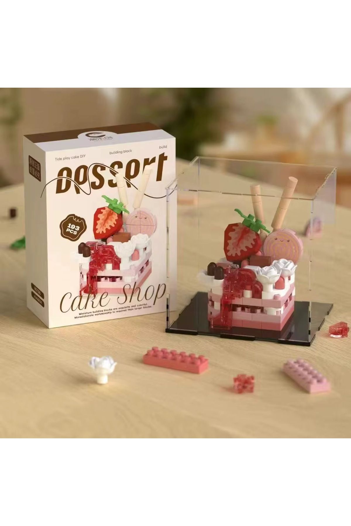 Kostbar 3d yapboz seti - 186 Parça - Mikro Bloklar - 3d Puzzle - Çilek