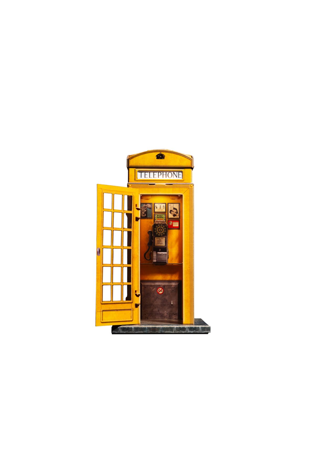 umbum 3D Işıklı Puzzle Yapboz Telefon Kutusu Sarı Renkli