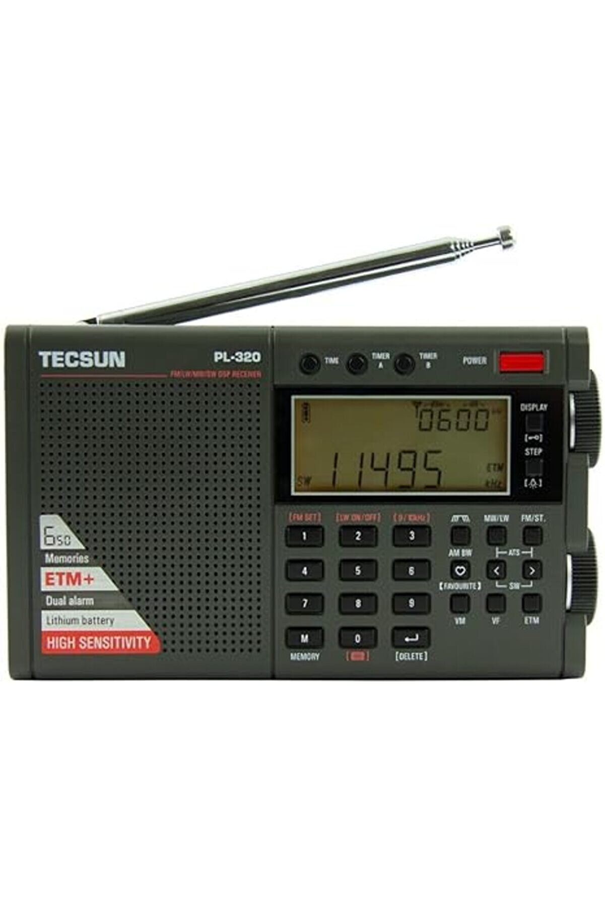 PL-320 FM/AM/SW/WM/Tam Bant Radyo DSP Alıcısı FM Stereo Taşınabilir Radyo TECSUN PL320