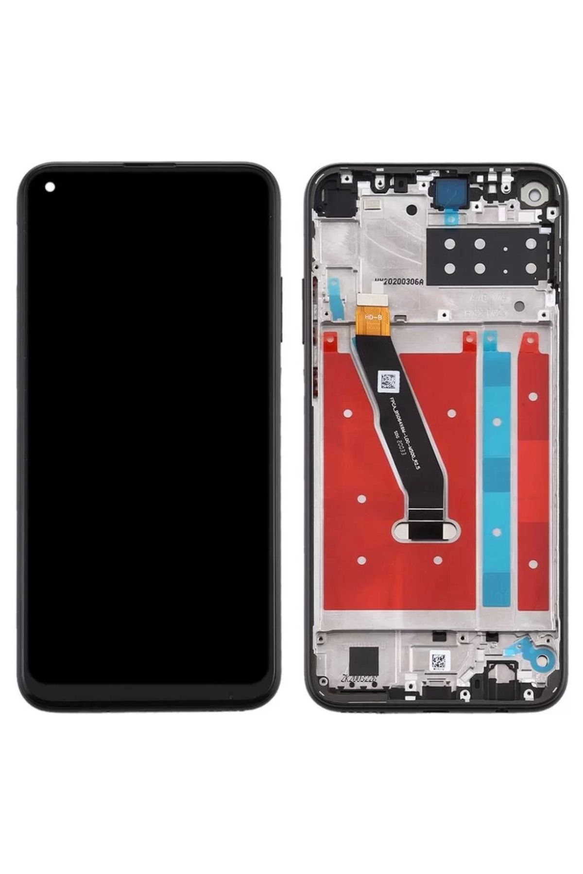 Huawei P40 Lite-E Çıtalı Lcd Dokunmatik Ekran