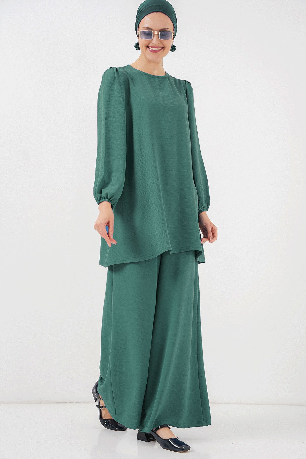 Bigdart Ayrobin Tunik Pantolon Alt Üst Takım 6712 - Mint