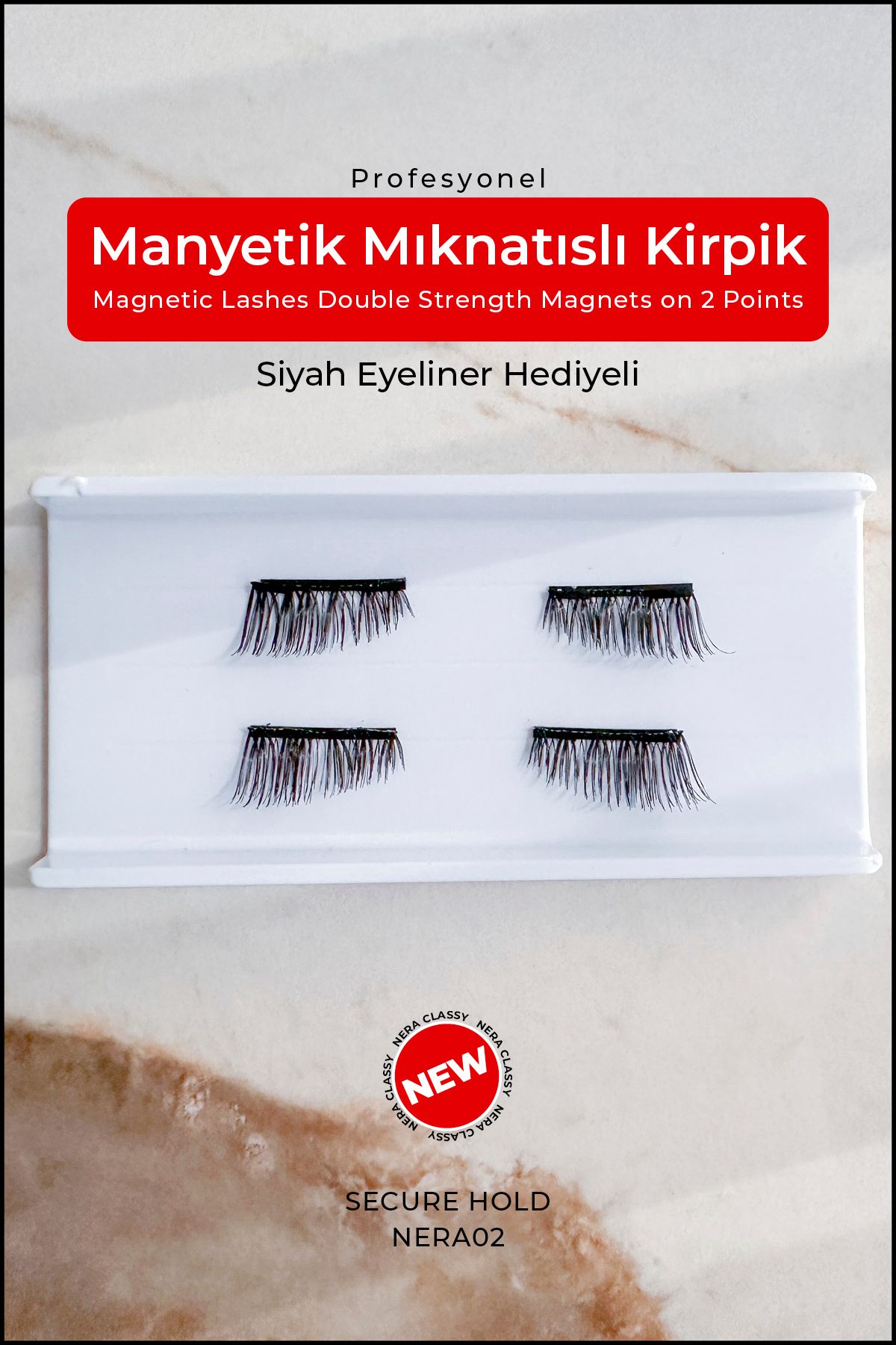 Nera Classy Manyetik Mıknatıslı Kirpik (Eyeliner Hediyeli) - Maximum Yoğun Manyetik Mıknatıslı Kirpik
