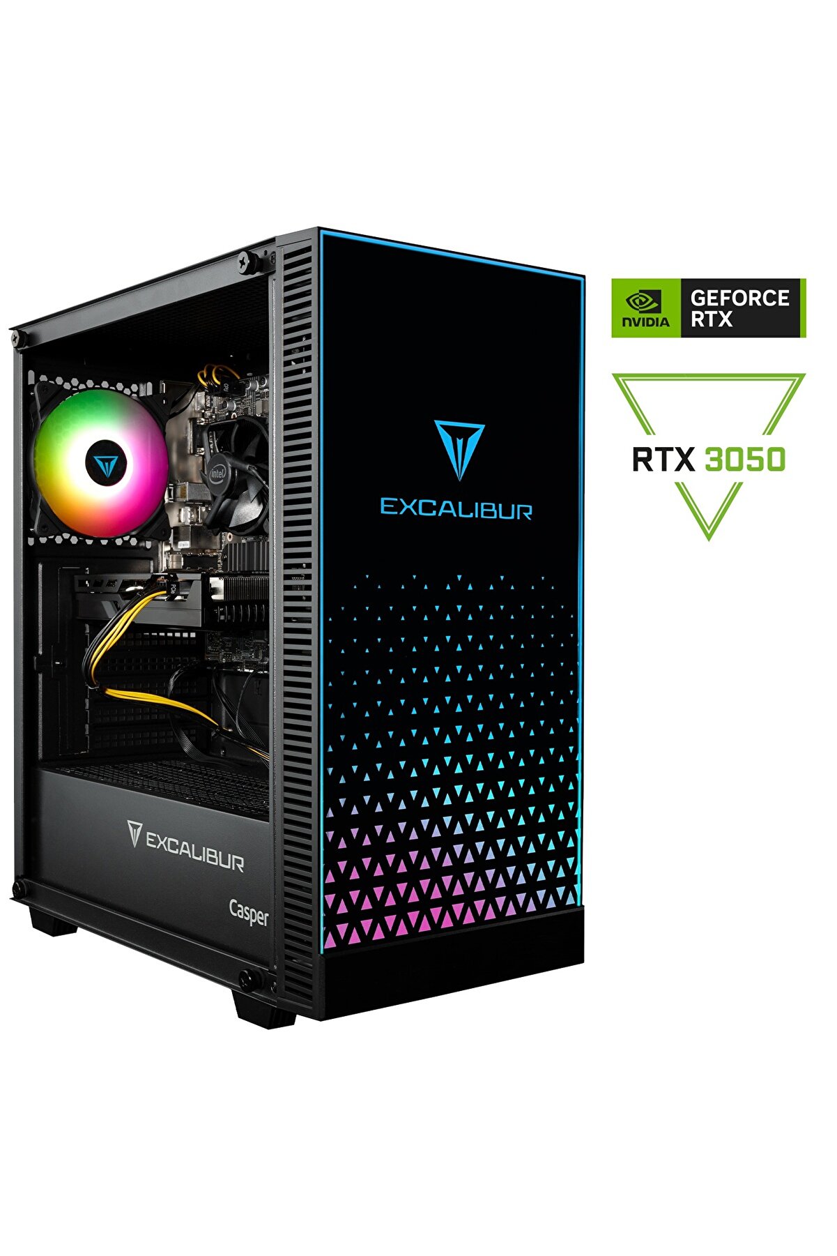 Excalibur E65L.144F-BV50X-0FC Core i5-14400F 16GB DDR5 RAM 500GB SSD RTX3050 Dos Masaüstü Bilgisayar
