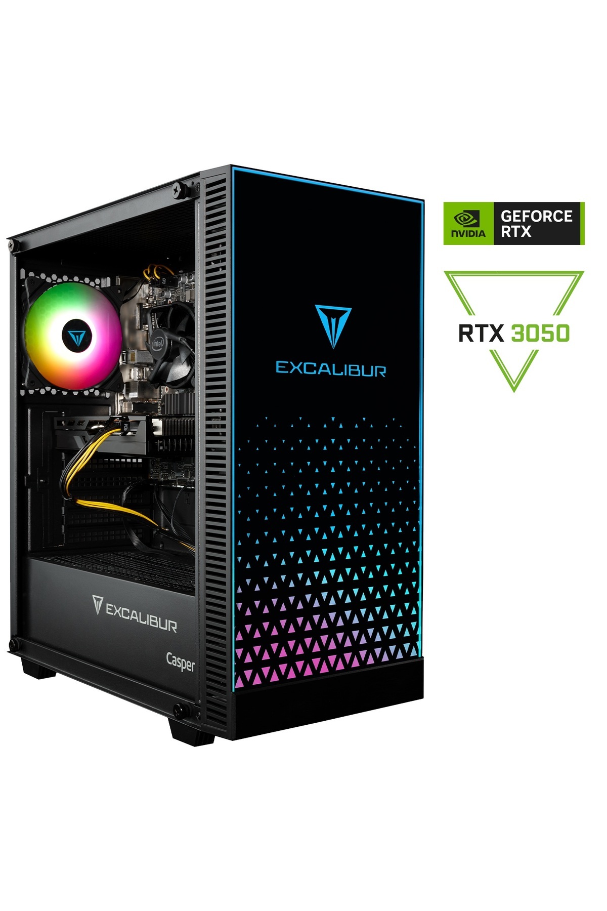 Excalibur E65L.141F-8V50X-0FC Core i3-14100F 8GB DDR5 RAM 500GB SSD RTX3050 Dos Masaüstü Bilgisayar
