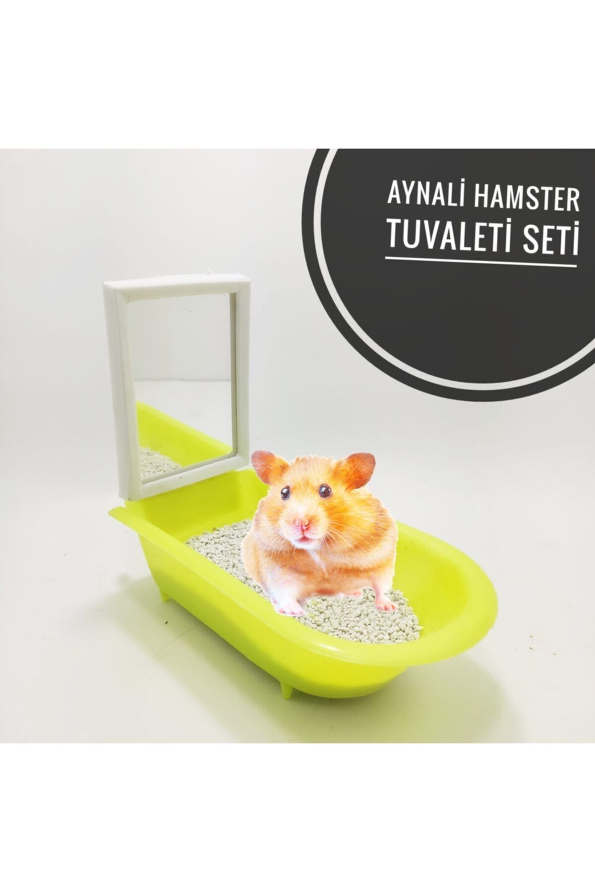 ozzipetshop Hamster Tuvaleti Kabı - Koku Yapmayan Tuvalet Kumu Sarı