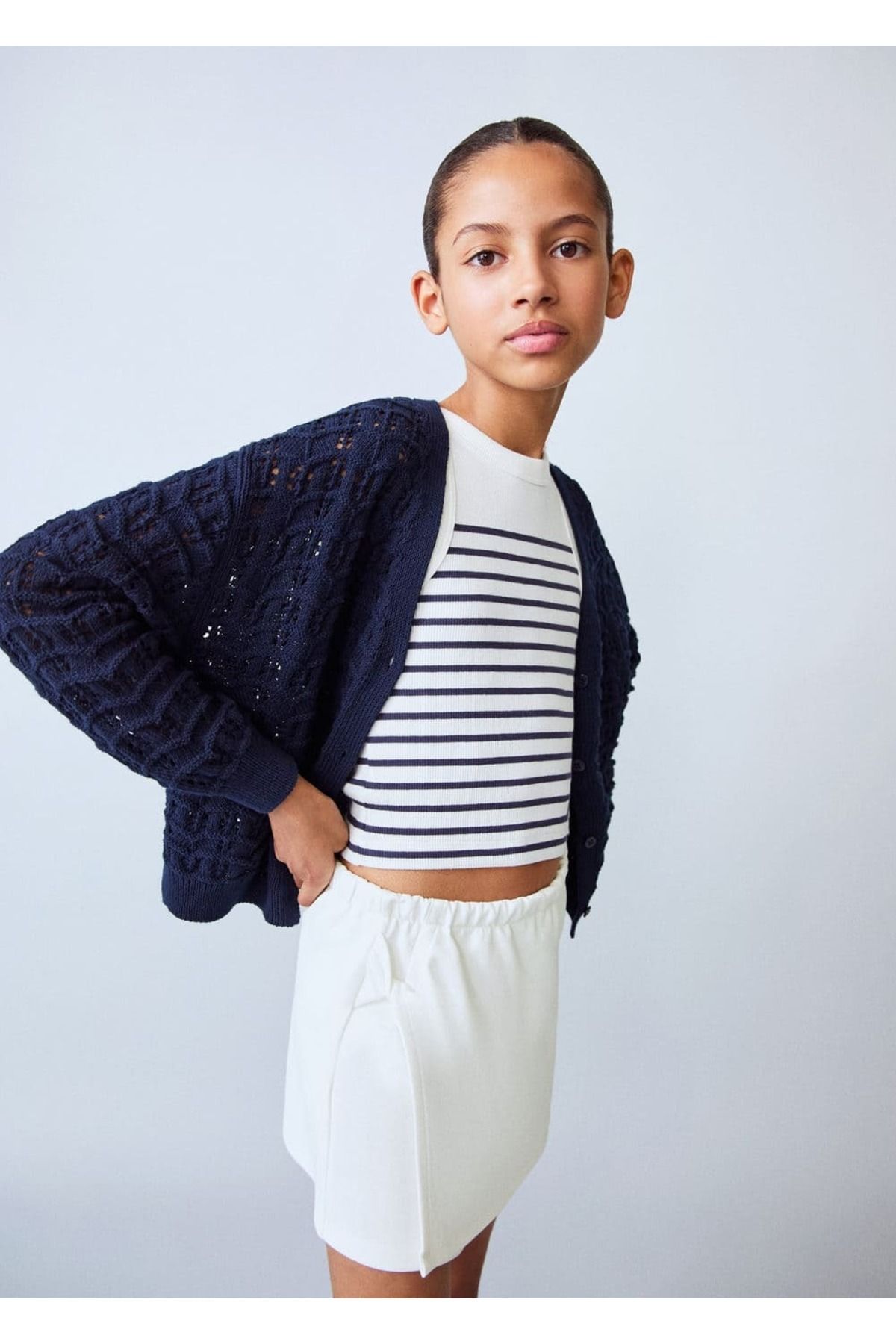MANGO Kids Pamuklu etek şort