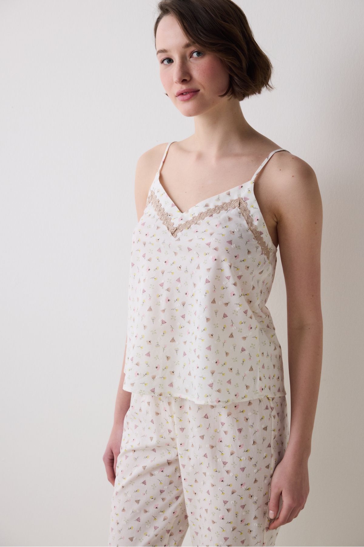 Penti Blossom Pantolon Ekru Pijama Takımı