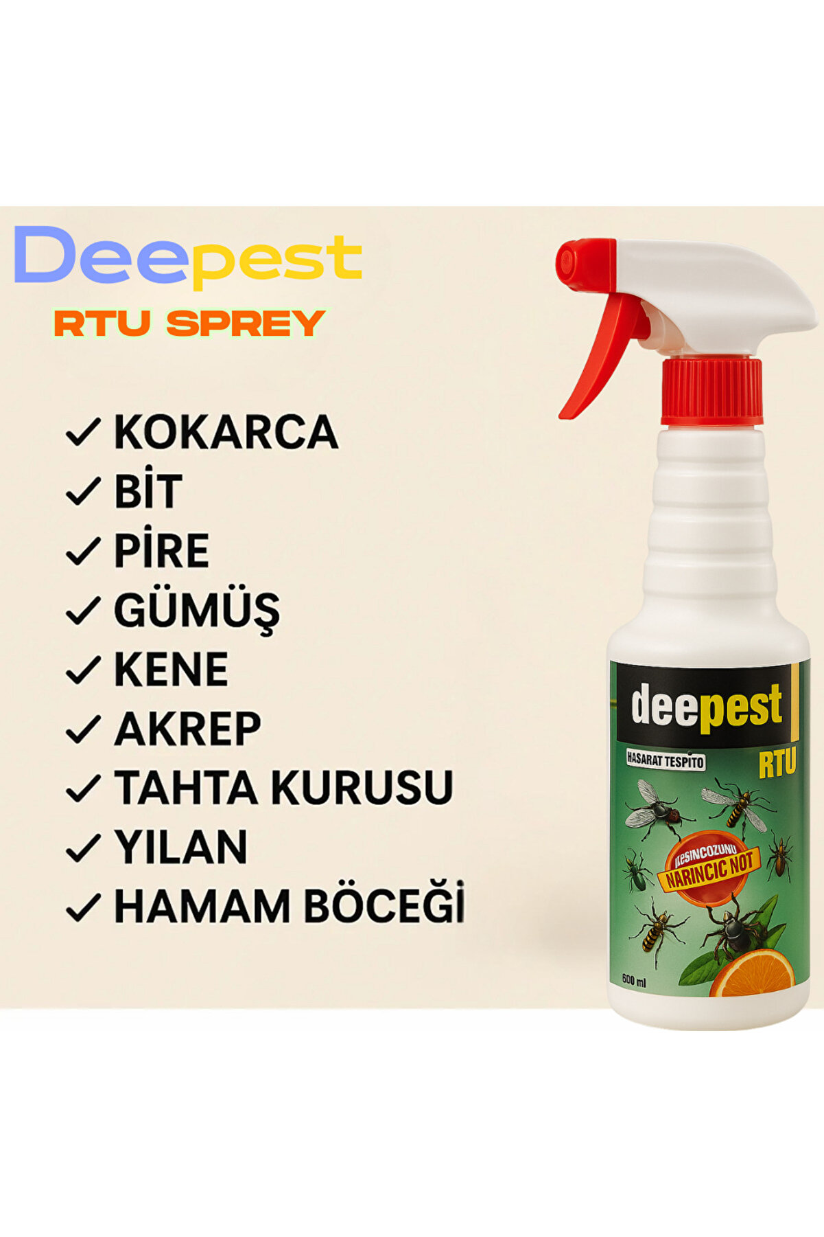 DERMASTUDIO Deepest RCU 400 Ml Narenciye Kokulu Sinek ve Böcek Spreyi