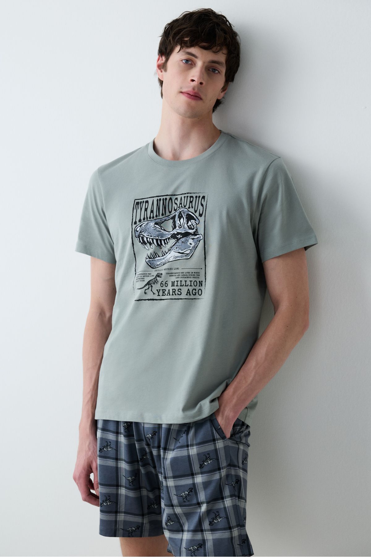 Penti Dino Şortlu Çok Renkli Pijama Takımı