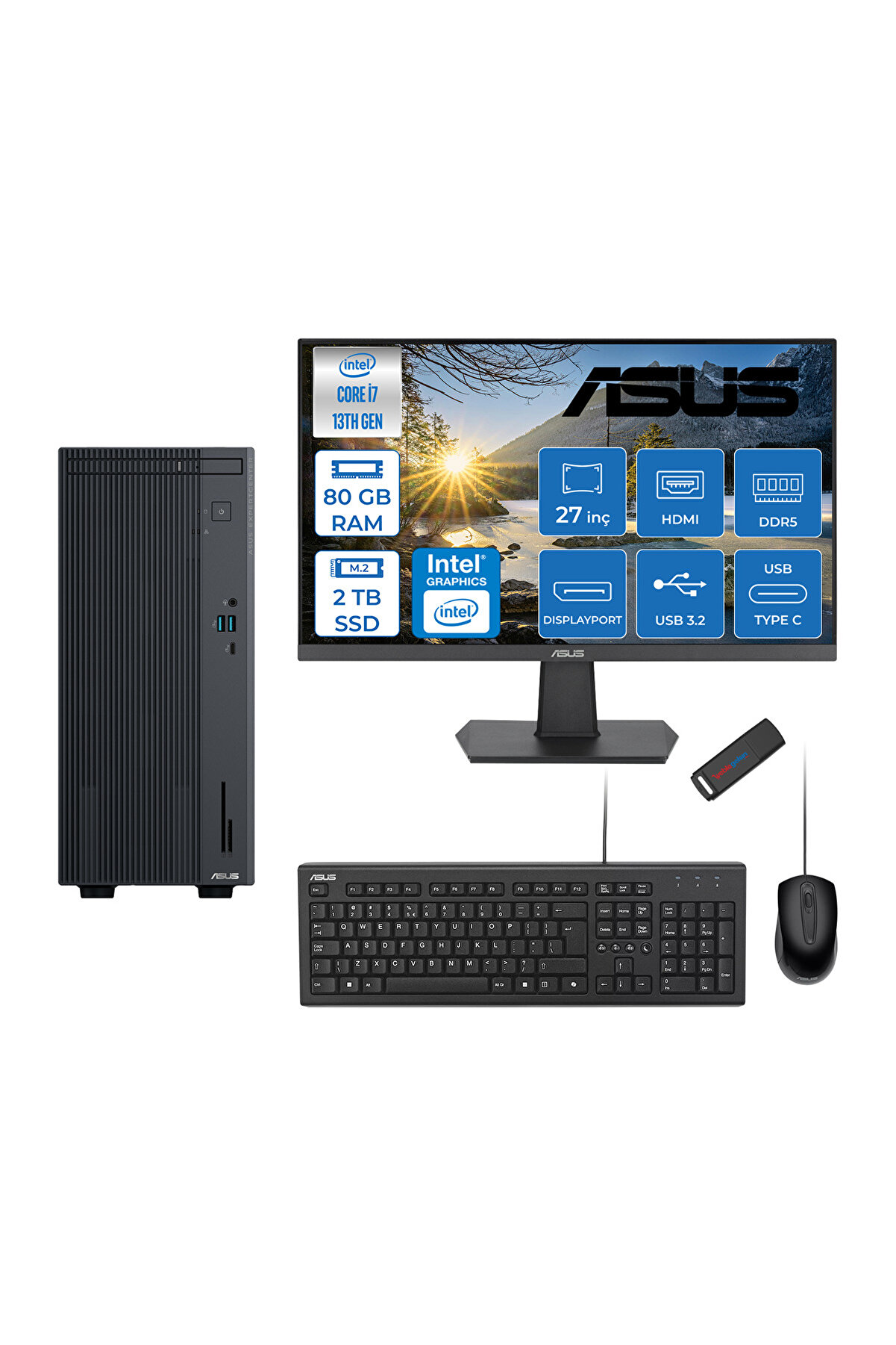 Expertcenter P500MV I7-13620H 80GB 2tb SSD Freedos 27