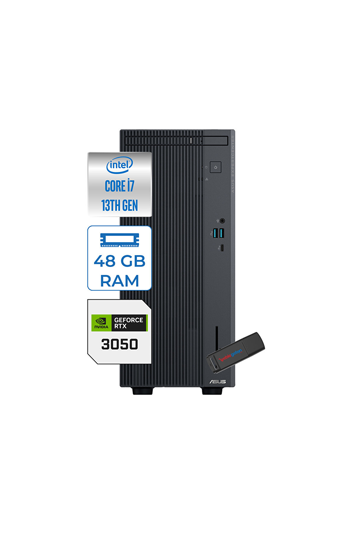 Expertcenter P500MV I7-13620H 48GB 4tb SSD Freedos 6GB/RTX3050 WK7136216512B0DF20177ZETTAUSBBELLEK