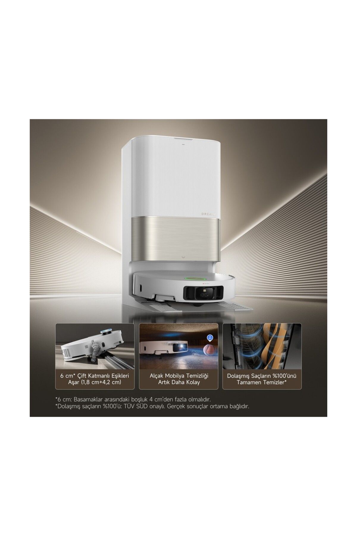 Dreame Techx X50 Ultra Complete Vacuumix Cleaner Robot Süpürge, 20.000 Pa , 4.5 Litre Su Haznesi