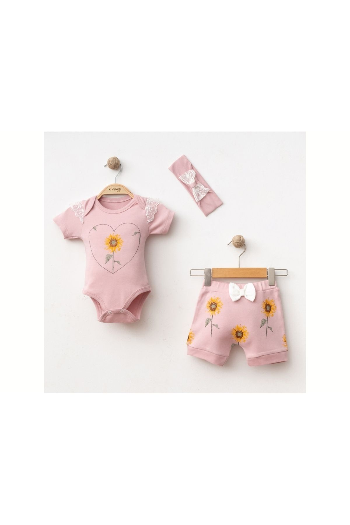 Butik BEBİTOO KIZ BEBEK 6-9-12 AY AYÇİÇEĞİ BASKI 3LÜ TAKIM - Fiyatı ...