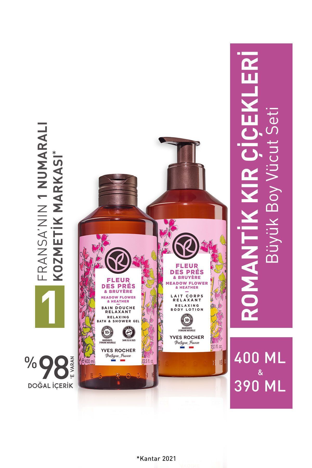 Yves Rocher Romantik Kır Çiçekleri Büyük Boy Vücut Seti-9916667