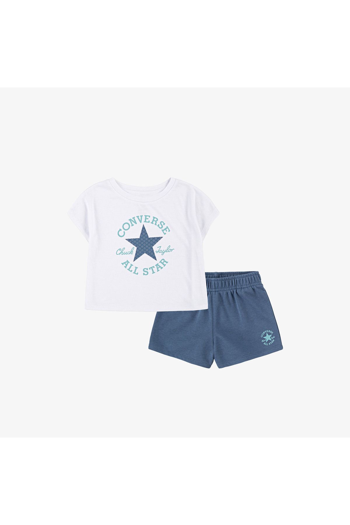 Converse Boxy Çocuk Mavi Şort Takım