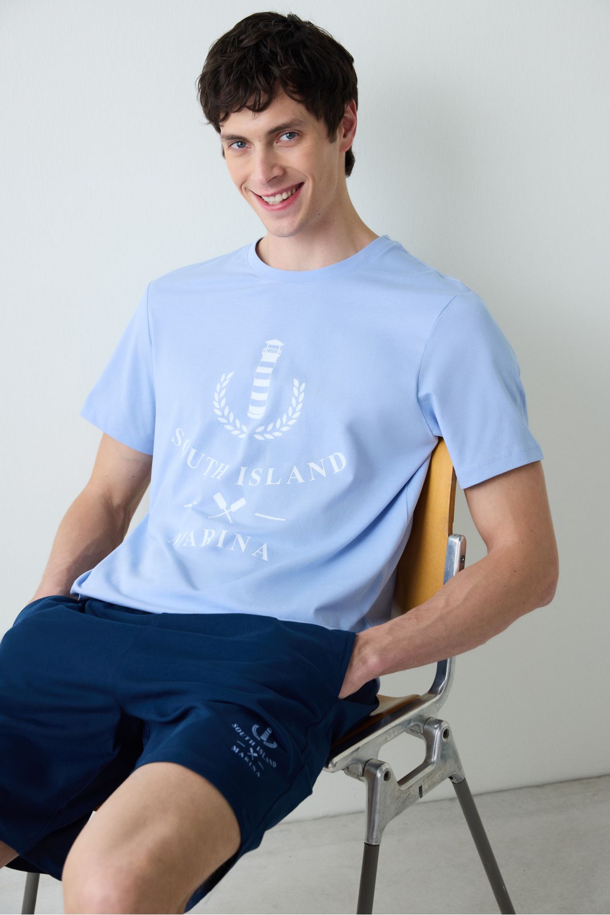 Penti Blue Anchor Şortlu Çok Renkli Pijama Takımı