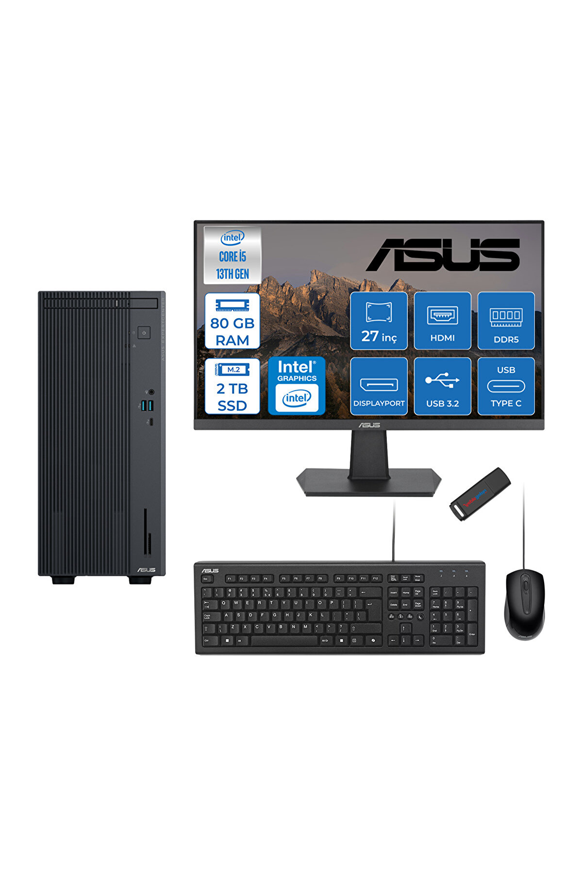 Expertcenter P500MV I5-13420H 80GB 2tb SSD Freedos 27