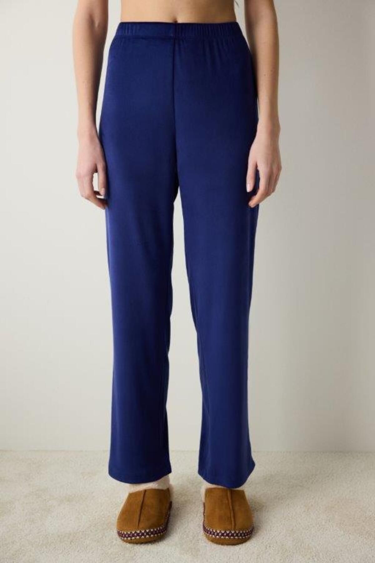Penti Winter Day Fuzzy Solid Lacivert Pantolon Pijama Altı
