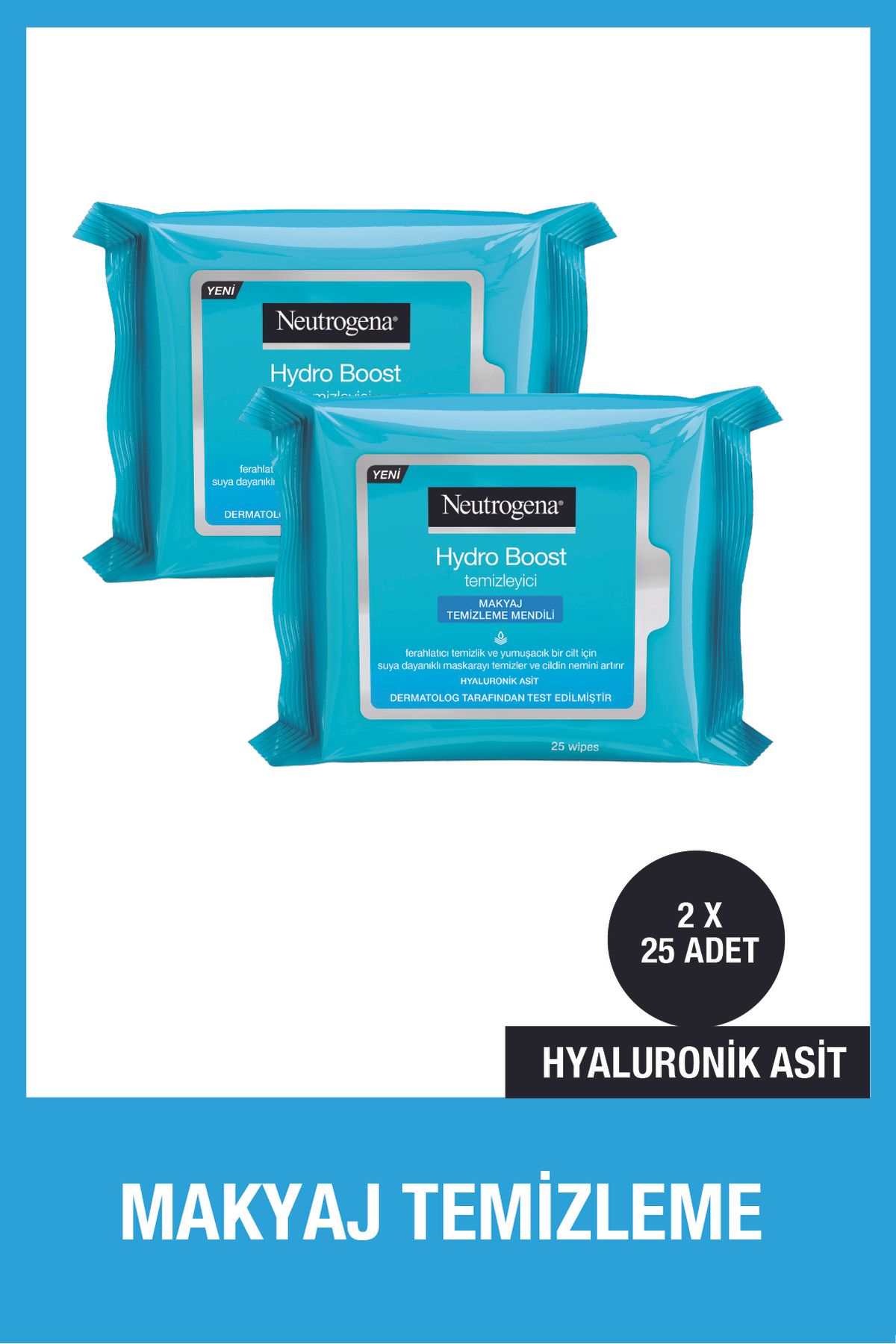 Neutrogena Hydro Boost Makyaj Temizleme Mendili x 2 Adet