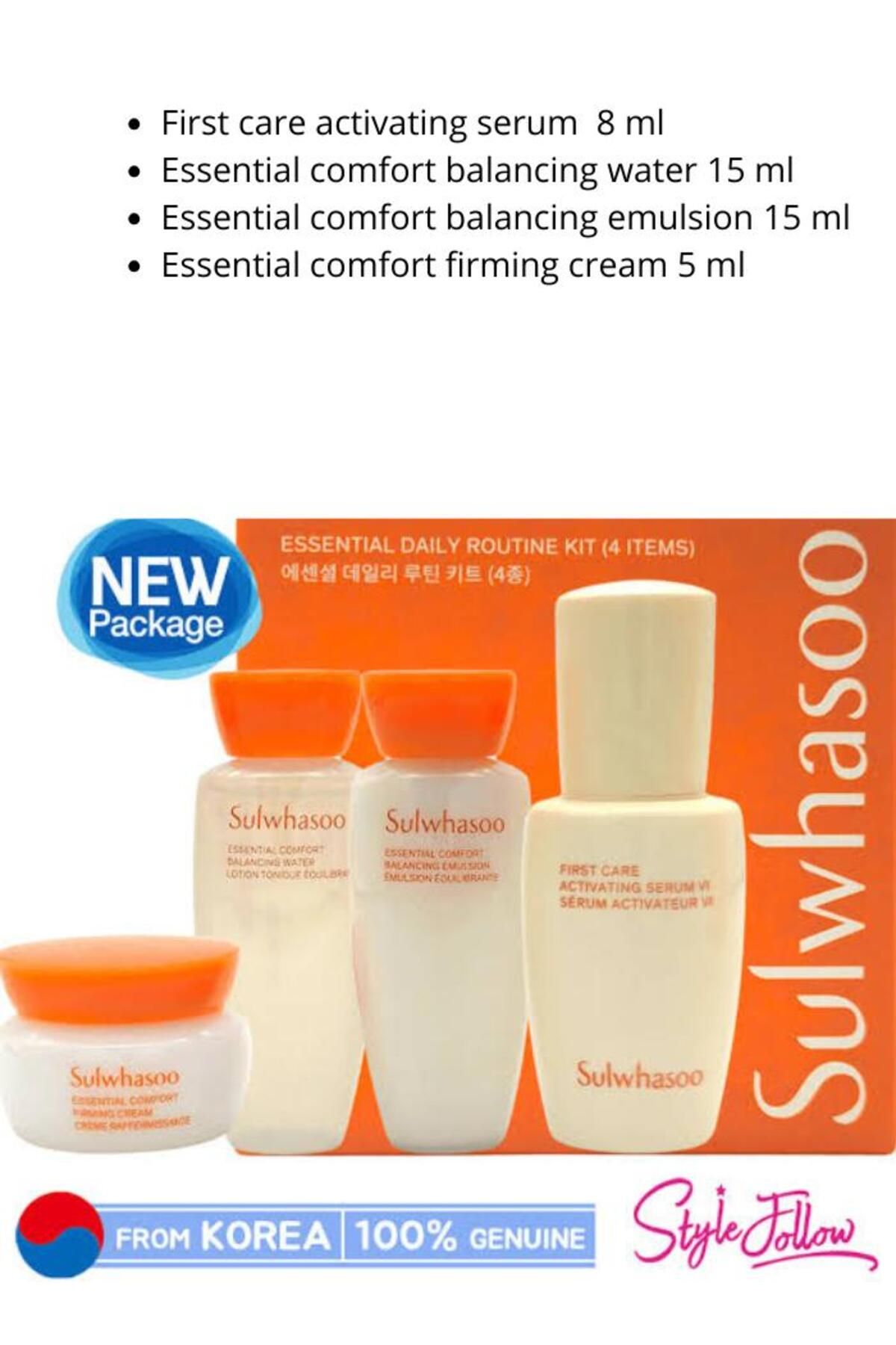 Sulwhasoo Essential Daily Routine Kit 4 Items