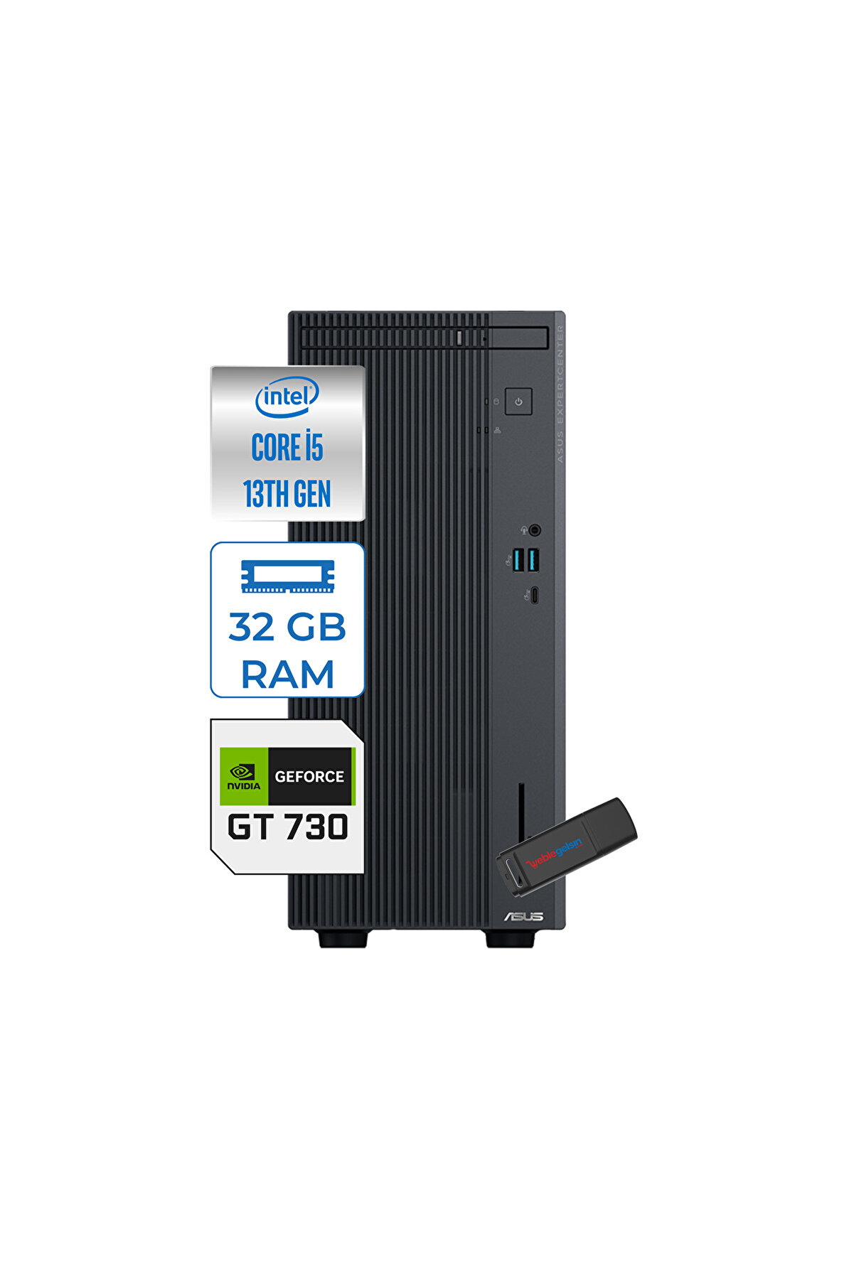 Expertcenter P500MV İ5-13420H 32GB 512GB SSD WIN11HOME 4GB/GT730 WD5136216512B0DH12100ZETTAUSBBELLEK