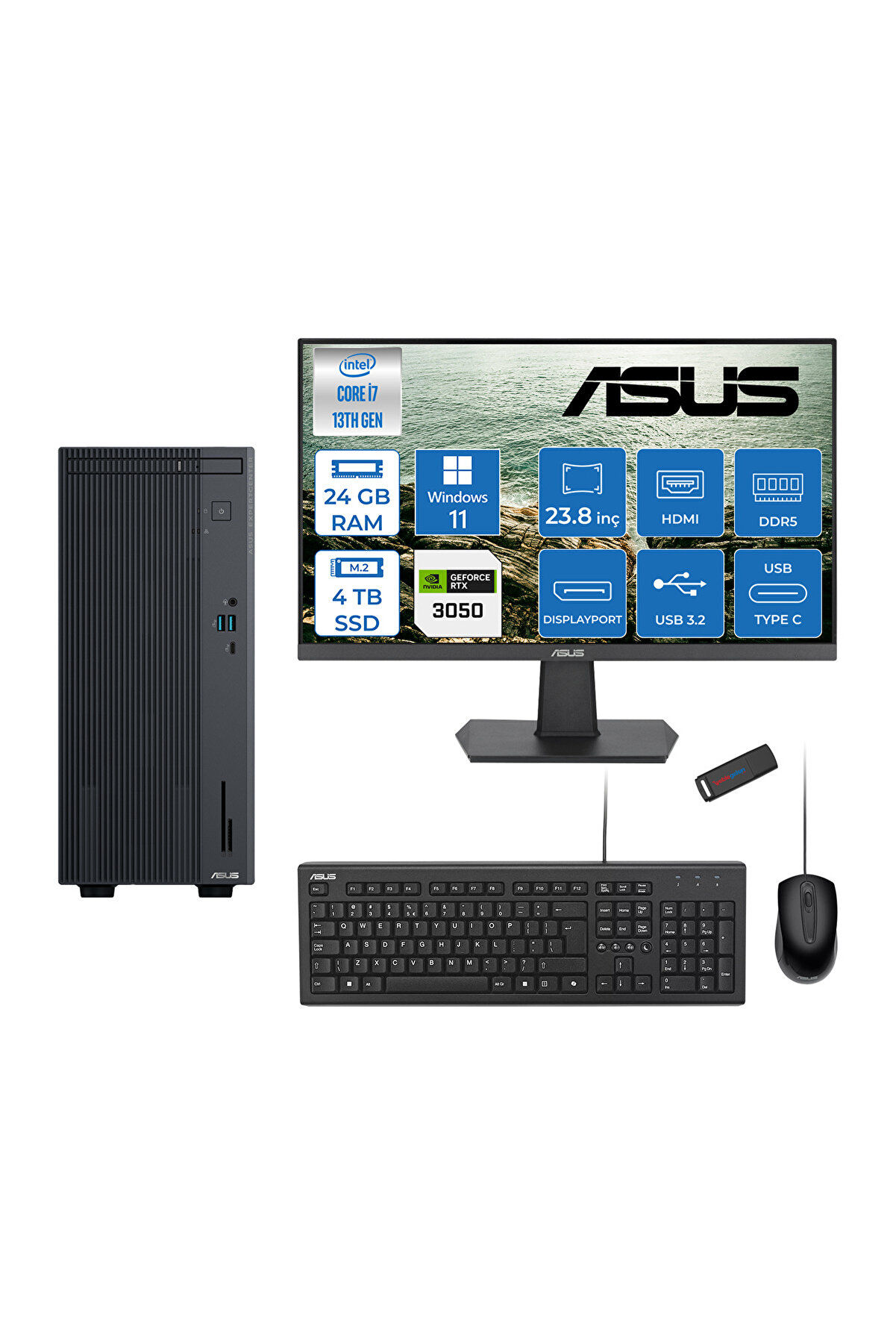 Expertcenter P500MV I7-13620H 24GB 4tb SSD W11HOME 6GB/RTX3050 23.8