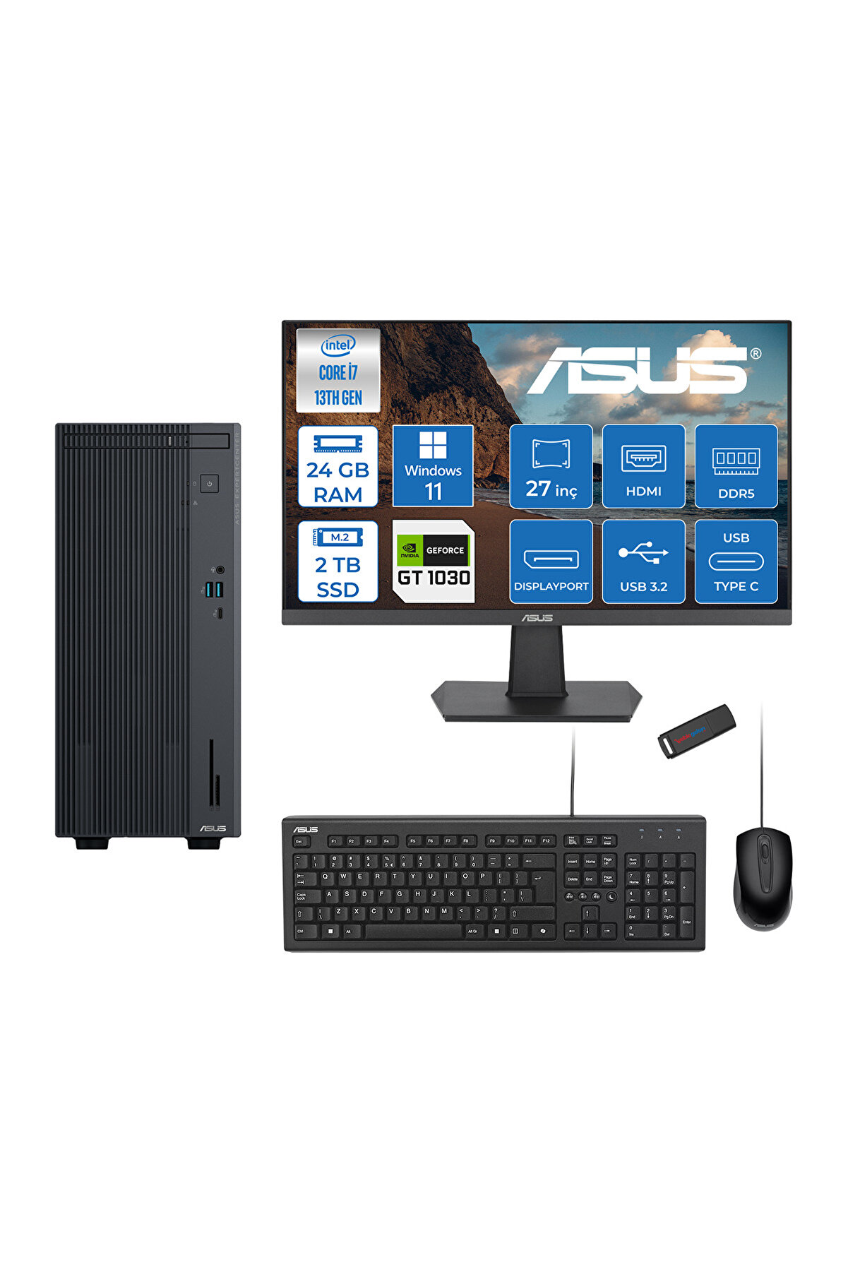 Expertcenter P500MV I7-13620H 24GB 2tb SSD WIN11PRO 6GB/RTX3050 27