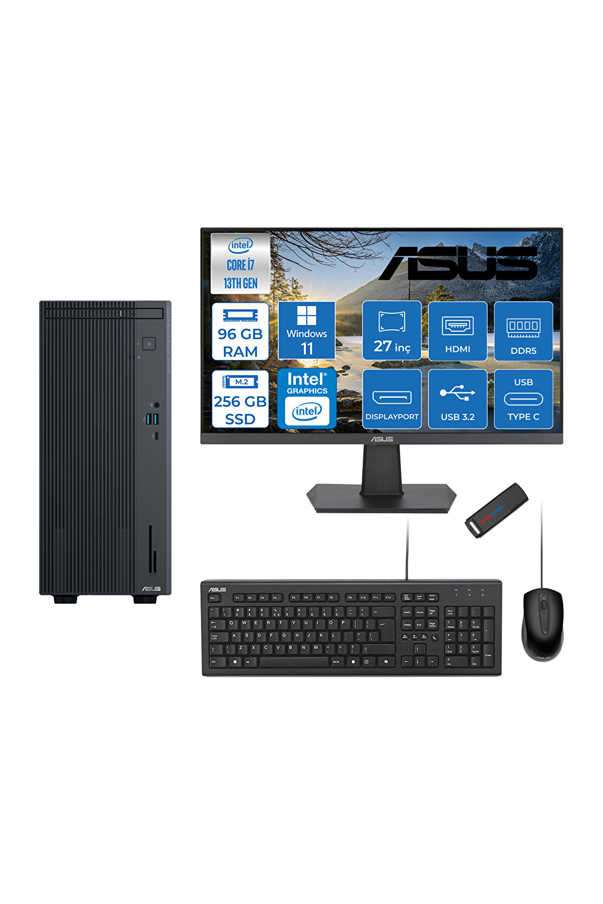 Expertcenter P500MV I7-13620H 96GB 256GB SSD WIN11PRO 27
