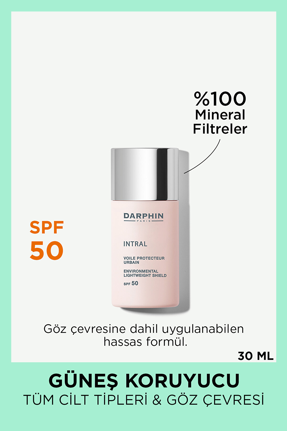 Darphin SPF 50 Nemlendirici Güneş Kremi 30 ml - Intral Environmental Lightweight Shield