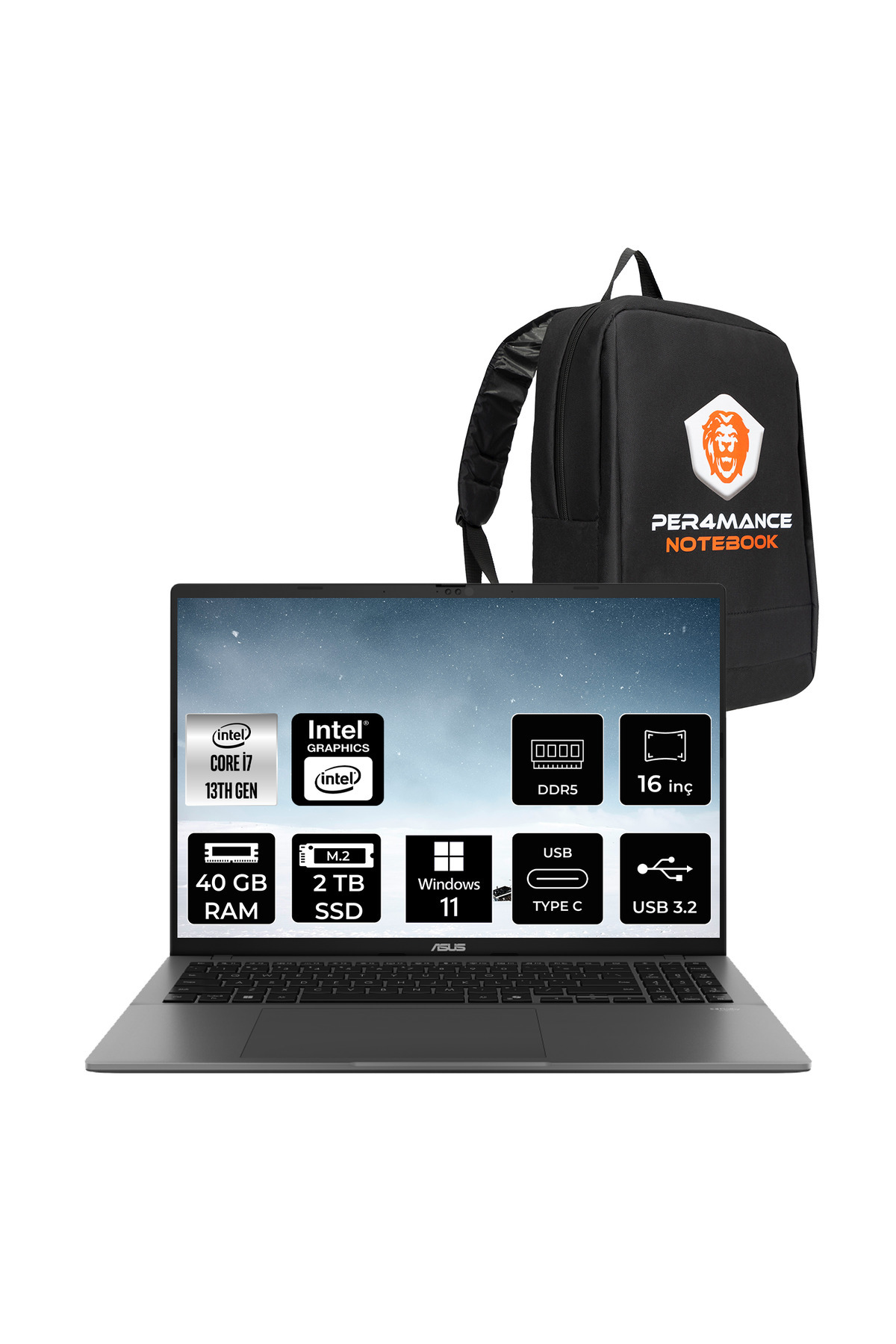 Vivobook S16 i7 13620H 40GB DDR5 2TB SSD 16