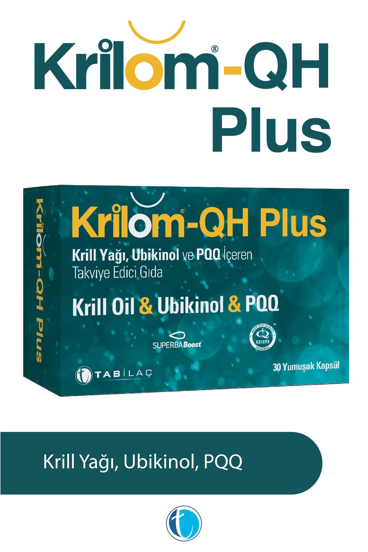 Krilom QH Plus 30 Yumuşak Kapsül Ubikinol Krill Yağı Omega 3