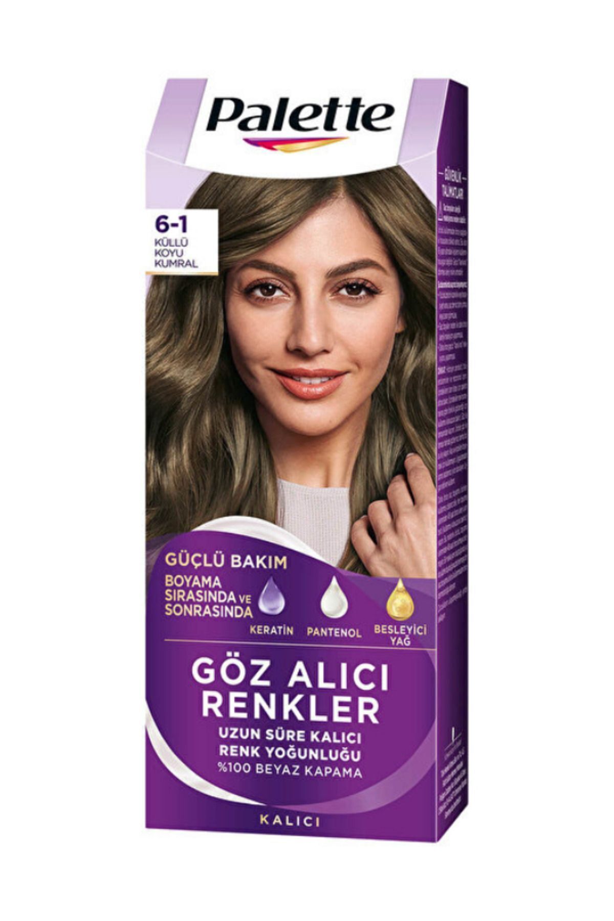 Palette Göz Alıcı Renkler 6-1 Küllü Koyu Kumral Saç Boyası