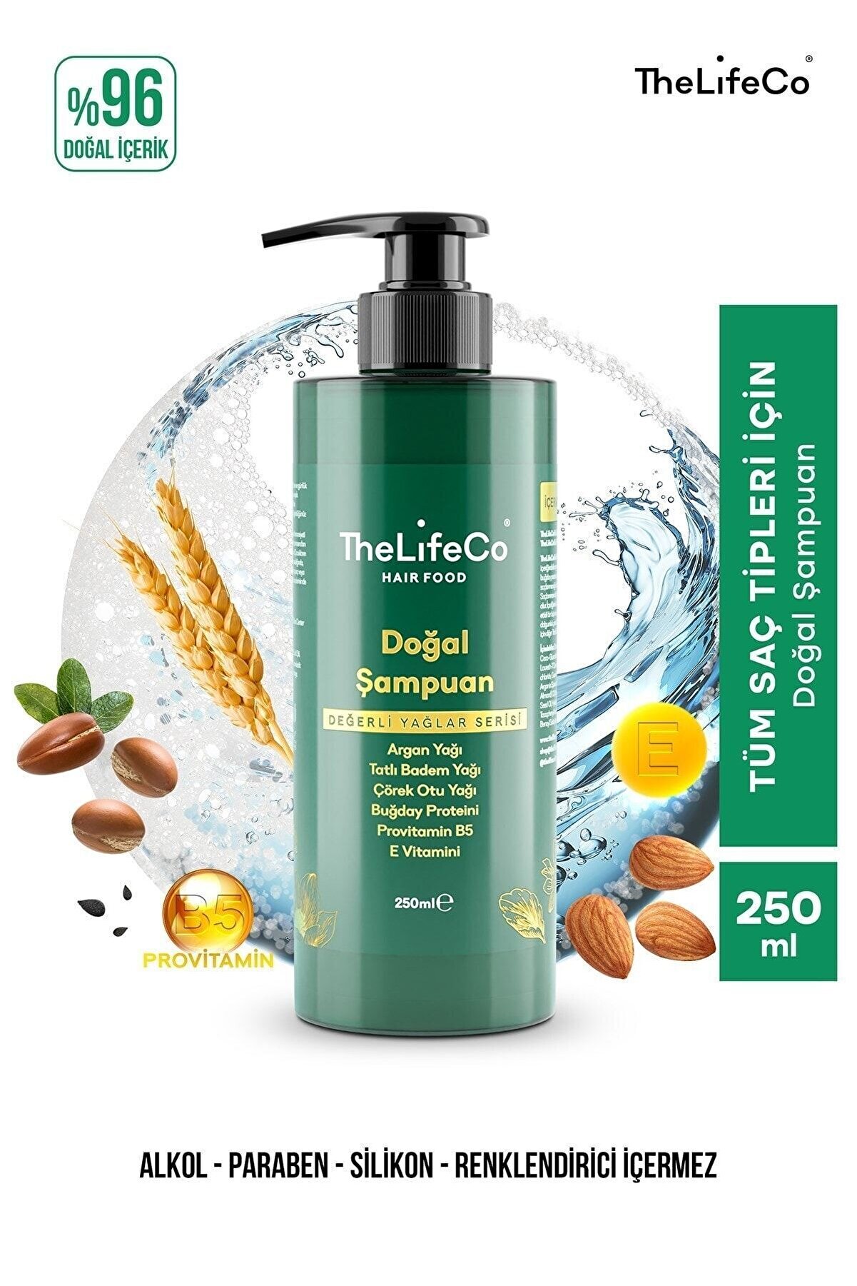TheLifeCo Hairfood Doğal Şampuan 250 Ml | Doğal Saç Bakım