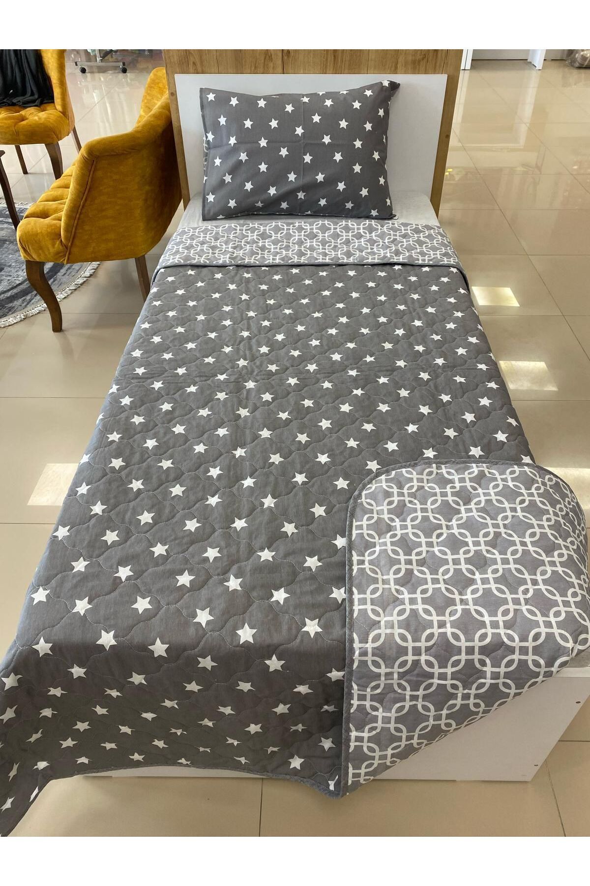 VİLERA HOME TEK KİŞİLİK 155*215 ÇİFT YÖNLÜ ÇOK AMAÇLI YATAK ÖRTÜSÜ