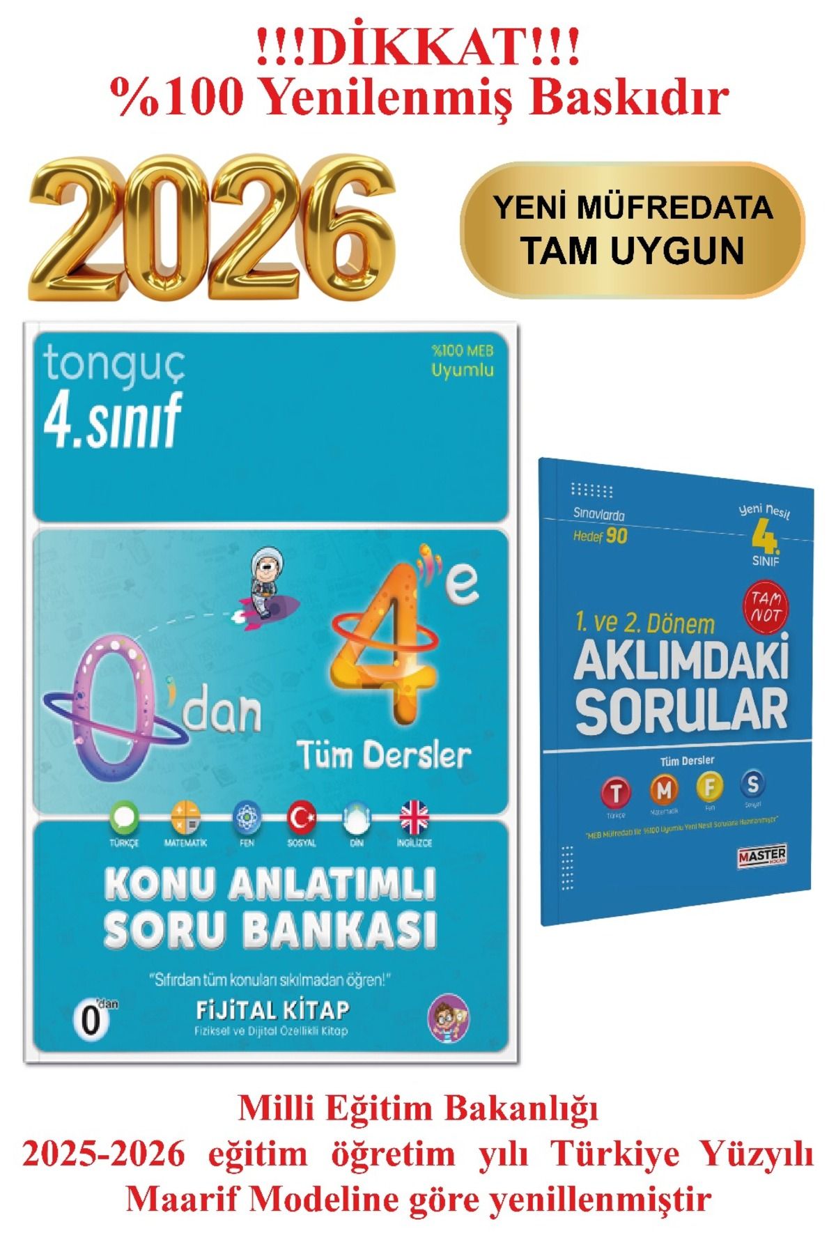 Tonguç Yayınları 4. Sınıf Tüm Dersler 0'dan 4'e Konu Anlatımlı Soru Bankası Yeni Nesil