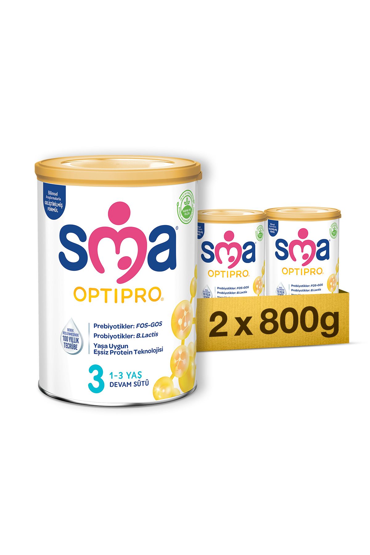 SMA 3 Optipro Probiyotik Devam Sütü 800 gr X 2 Adet