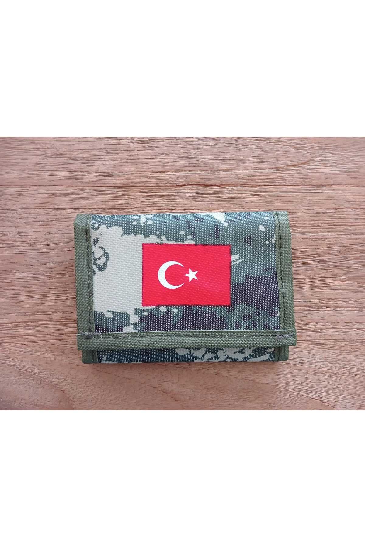 Onartem Unisex Yeşil Boyun Askılı Asker Cüzdanı