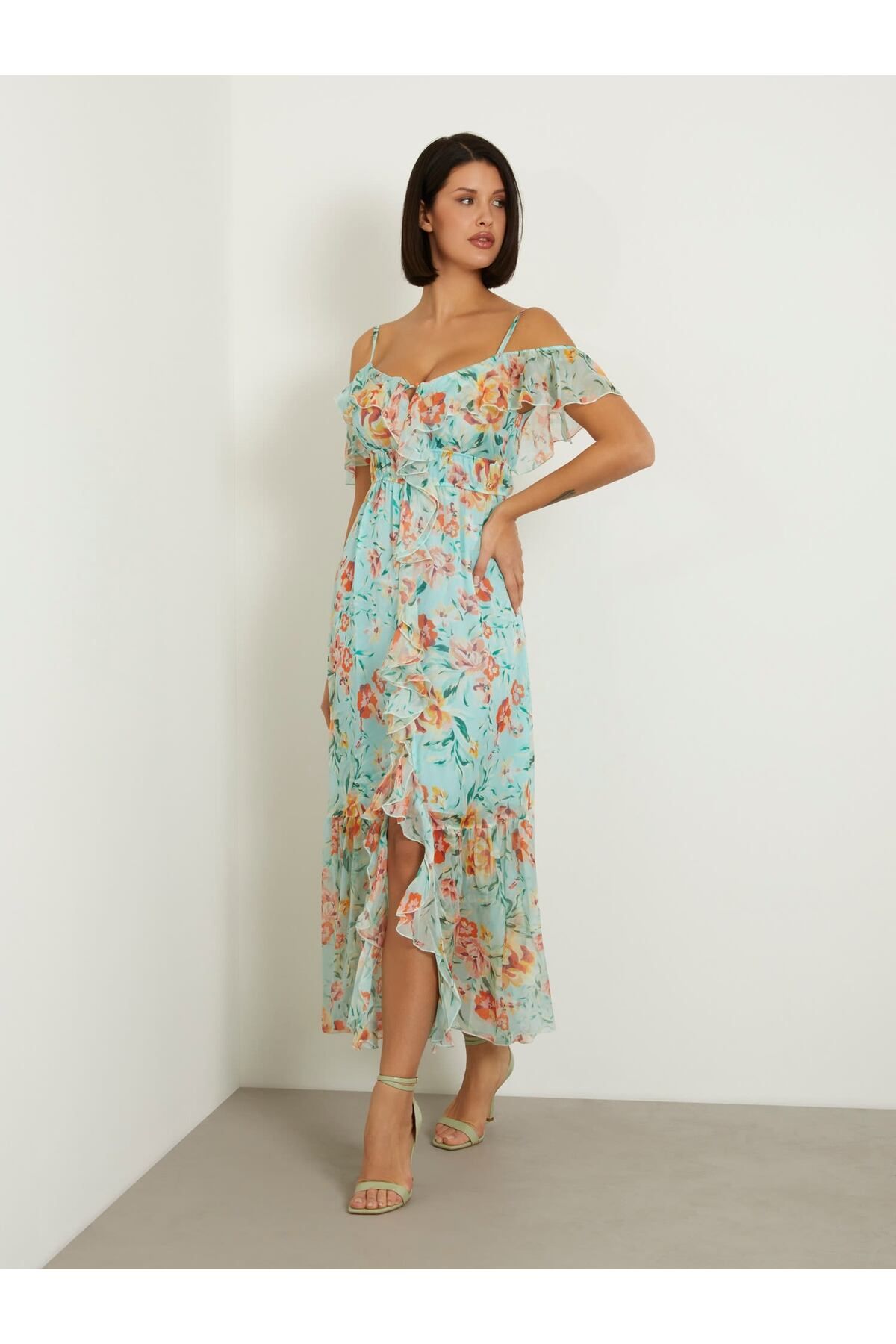 Guess Kadın Elide Maxi Çiçekli Elbise
